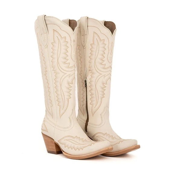 Ariat Casanova Western White Leather Cowboy Tall Boots - Picture 13 of 13